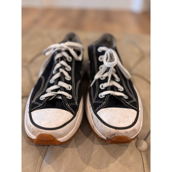 Converse Shoes - Converse Run Star Hike Low Top Black White Platform Sneakers 168816C Womens 9